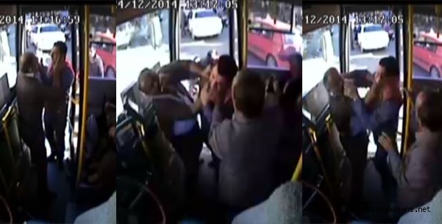 YOLCU İLE ŞOFÖRÜN DURAK KAVGASI